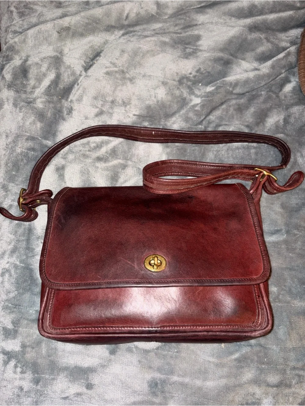 Coach Brown Rare Double Heat Stamp Misprint Brown Messager Bag